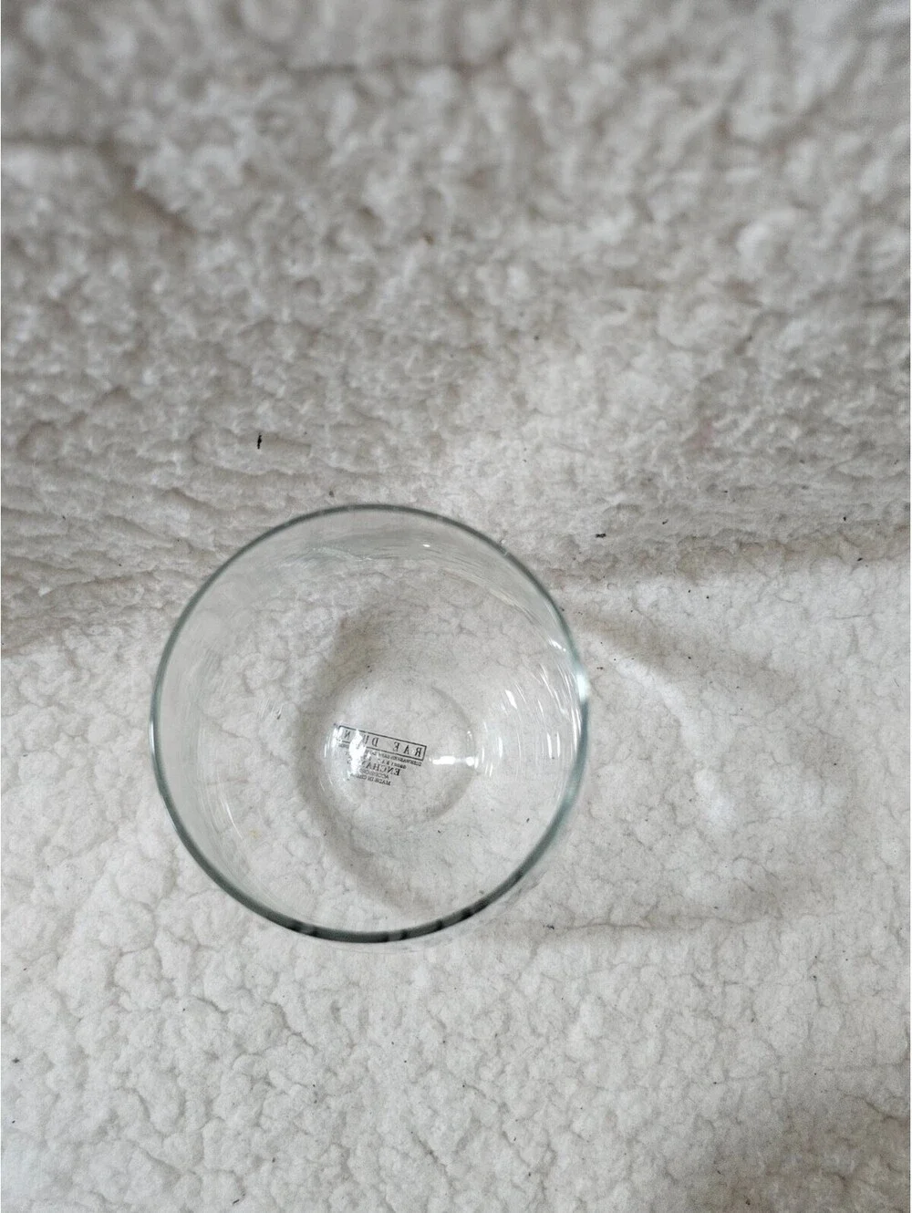 Rae Dunn Wine Glass Clear Round Yours Saying (Replacement) 4.5